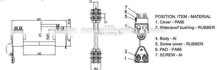 Hi-conductivity aluminum PVC UV resistant rubber multi tap adaptor