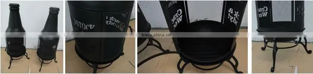 Popular outdoor beer bottle firepit