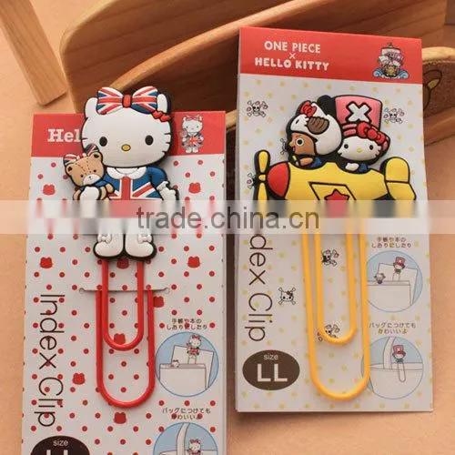 Colorful funny soft pvc clear plastic paper hanging paper clip