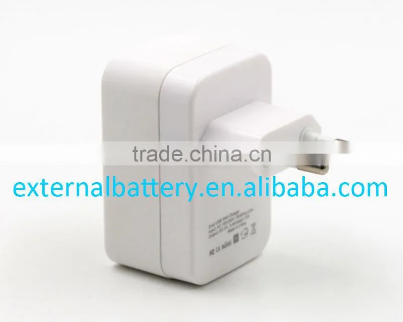 EU dual USB with led wall charger home charger with UL CE ROHS SAA approved