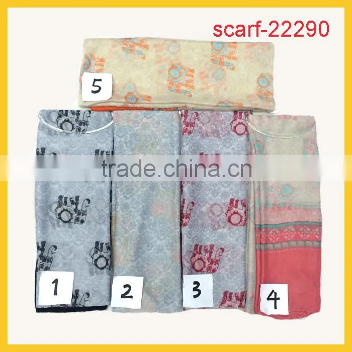 fashion print 100% polyester scarf in big size of 110*190cm