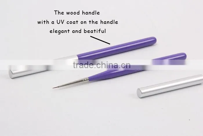 ANY Nail Art Beauty Design Wood Handle Nylon Hair Decorative Nail Brush Gel Painting