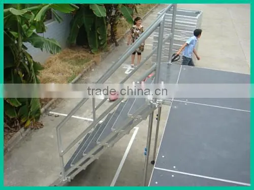 RP Convenient Mobile arcylic wedding stage with 4x4ft/4x8ft non-slip plywood surface&adjustable 0.6-1/1-1.5m etc ball joint legs