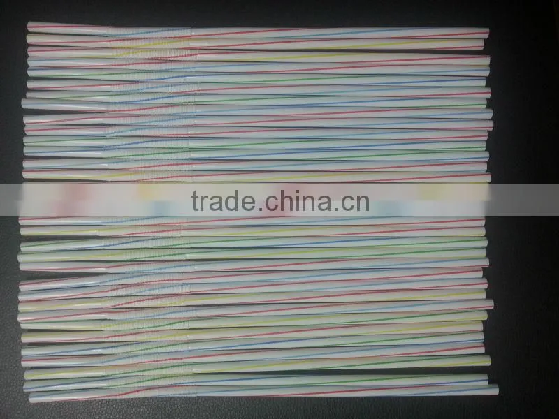 disposable colorful hard soft drink plastic straw , Flexible straw