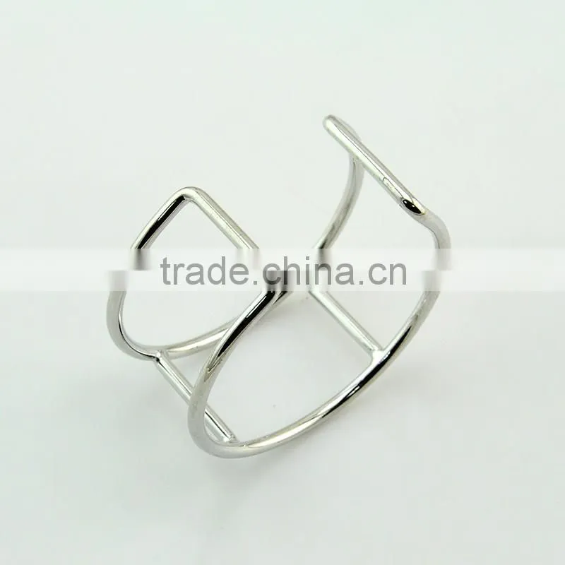 China new silver jewelry bar setting bracelet wide silver bracelet for women
