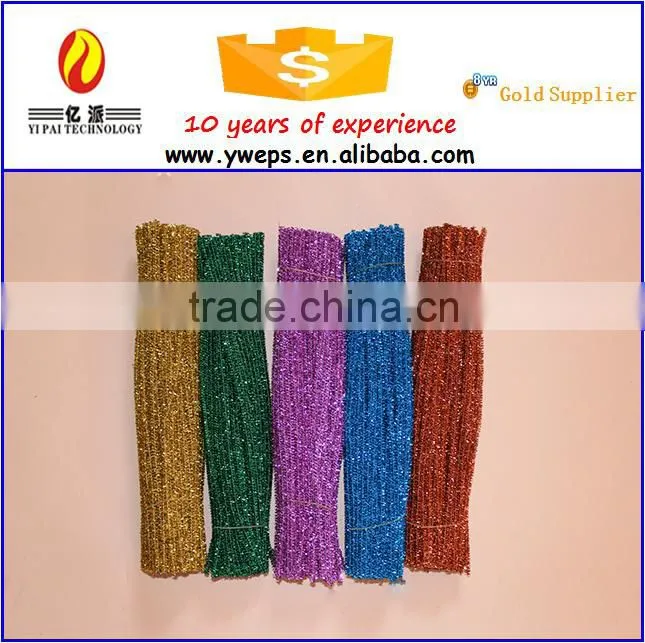 wholesale colourful folding chenille stems for diy, curly chenille stem