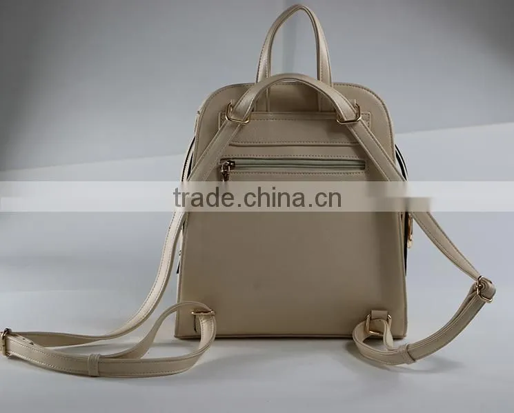 2015 Fashion girls school bag pu satchel bag leather backpack