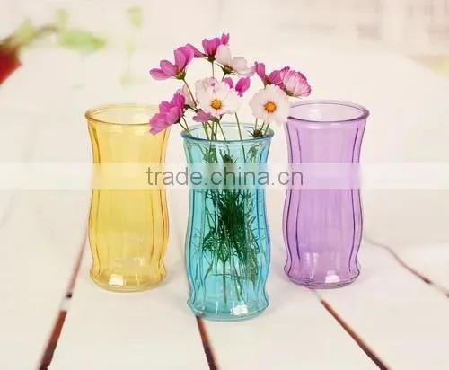 Decorated Glass Vase With Color