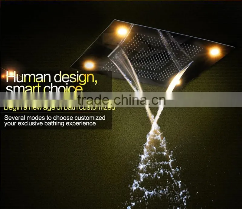 shower with led light color remote control multiple function led light shower rainfall waterfall water curtain