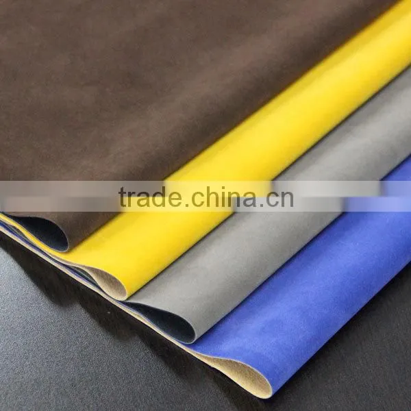 flocking pu leather PU synthetic leather for making shoes from China wholesale faux leather fabric