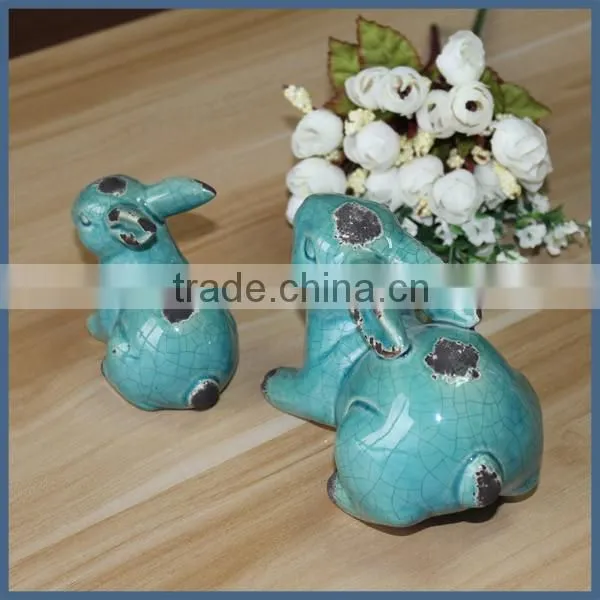Porcelain material ceramic craft ceramic rabbit figurines