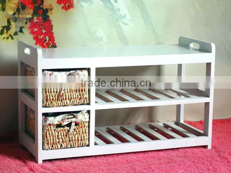 fitting room 2 tiers soft sitting stool for shoes storage