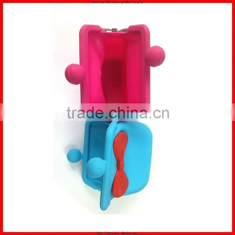 candy colors funny silicone wallet,silicone cosmetic bag, promotional gift small plastic coin bag