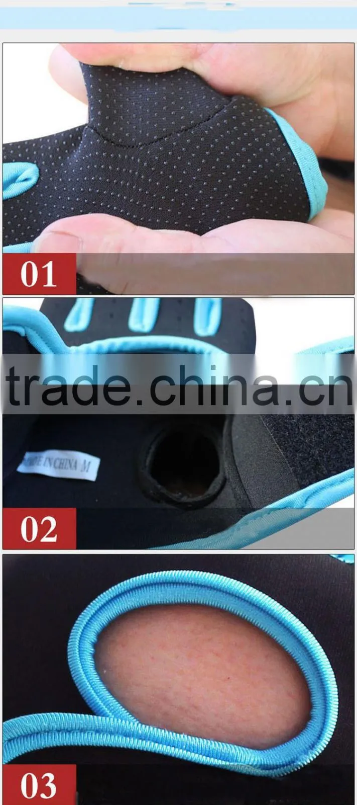 Diving work cut resistant protective gloves;Half of fingers bike gloves