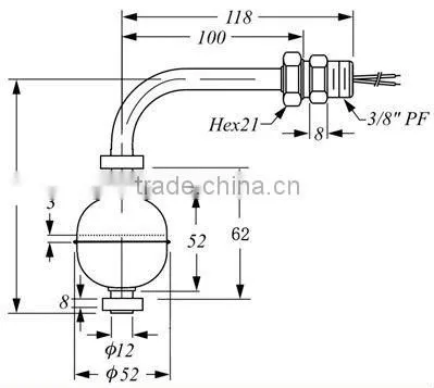 stainless steel float Horizontal water level switch