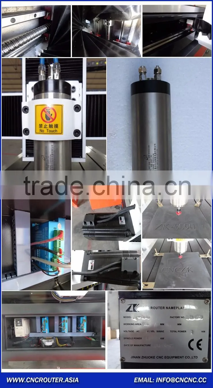 Hybrid Servo Motor 1.5Kw Small CNC Router 6090 For Wood With PCI NCStudio Control Auto Tool Sensor On Z Axis ZK-6090 CE Approve