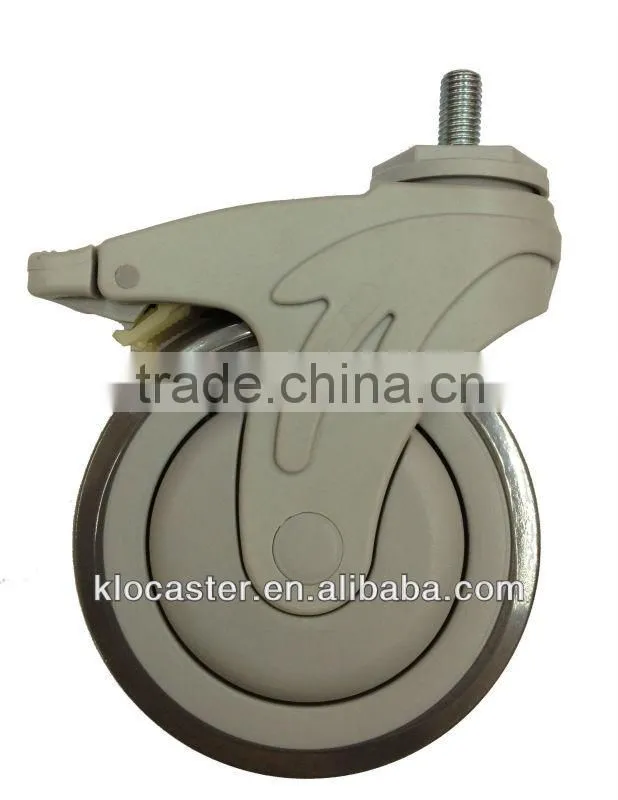 All-plastic medical caster wheels