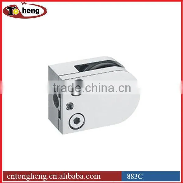 Glass handrail Stair balustrade stainless steel clamp round back tube connector