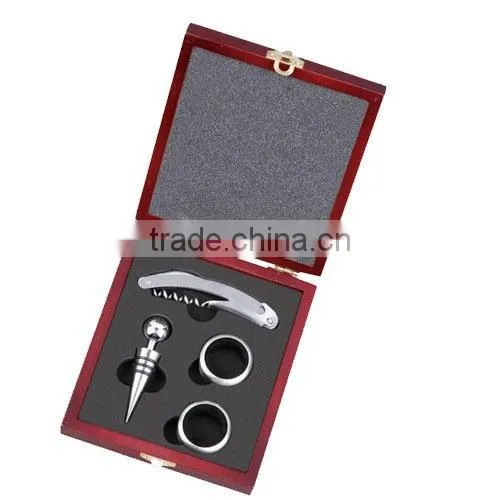 Wine set Corkscrew + Thermometer + wine collar + Wine-Pourer