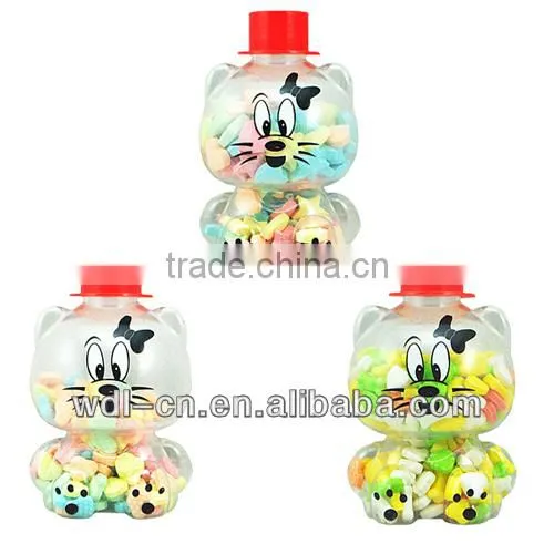 Colourful chewing gum with wax paper mint fruity press candy