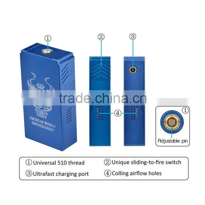 American Muscle Supercharged dual 18650 SERIES box mod mechanical mod