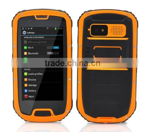 Hot sale S09 rugged mobile phone Quad core/GPS/WIFI 3G (IP68) PTT android smart outdoor mobile phone