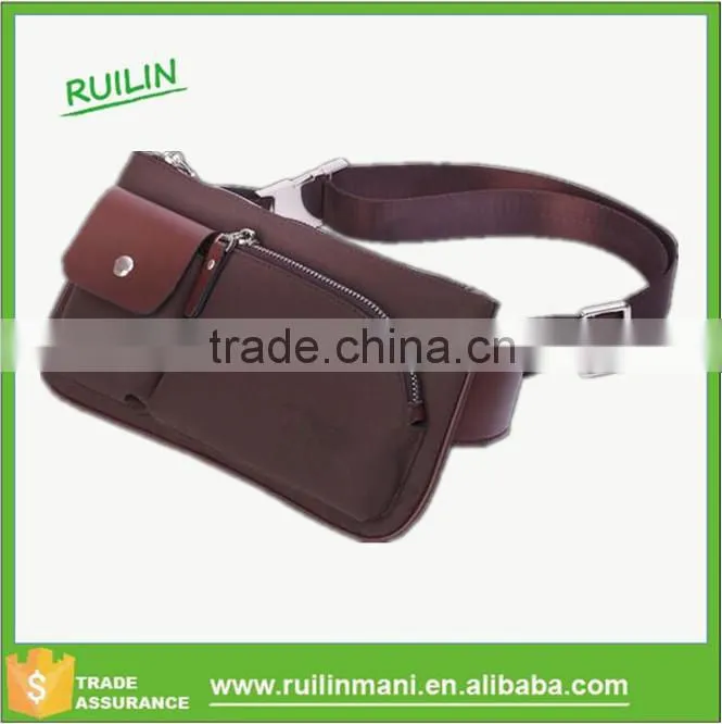 Men's Nylon fannypack rfid waist wallet with adjustable strap