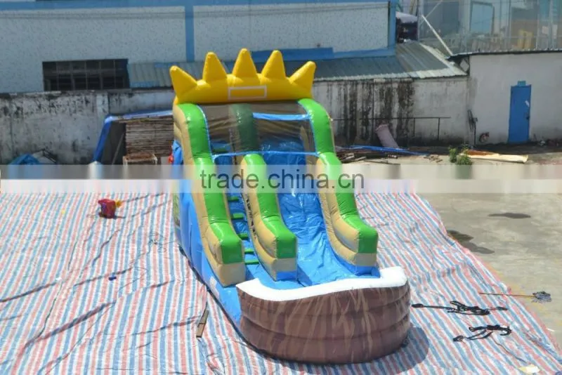 New design small inflatable water slide children play in summer
