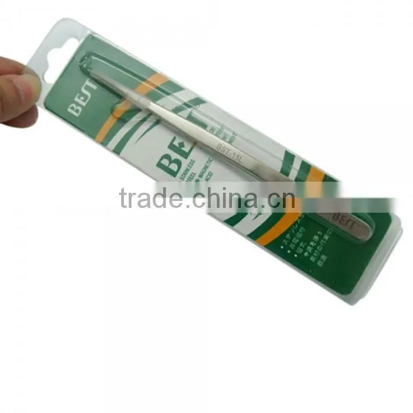 BST-11L Highly Precise Straight Tweezer Stainless Steel