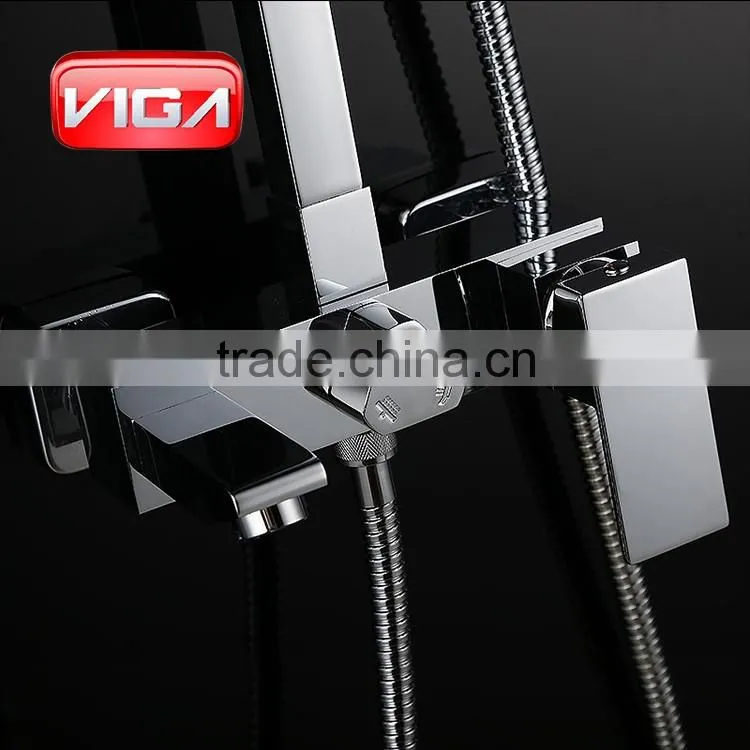 Stainless steel shower panel shower column set