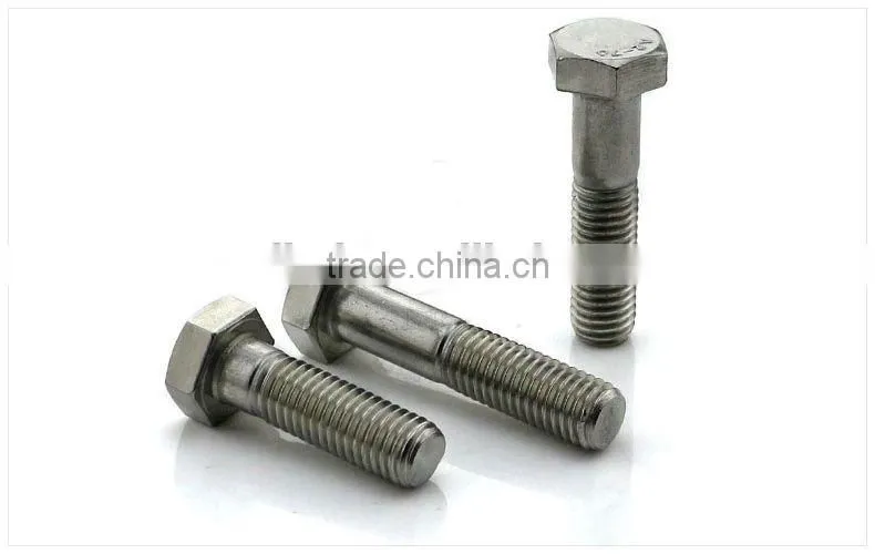 Made in china stainless steel hex head bolt 316