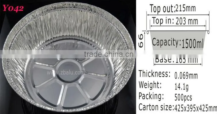 Fosan light-weighted disposable aluminum foil baking dishes Y042