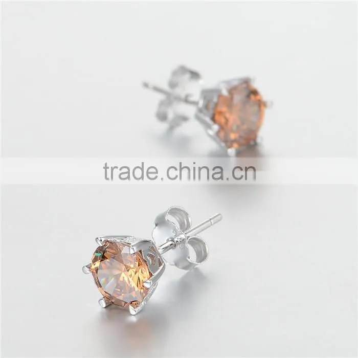 Costume Jewelry Single Stone Earring Designs For Ladies