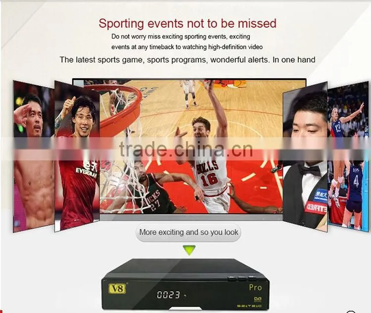 NEW! v8 PRO dvb-c/dvb-d2/dvb-t2 set top box with free IPTV,cccam,newcammd ,supprot free porn video for italy Uk market