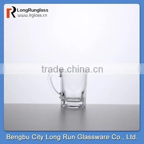 LongRun 113ml high white special design shot drinking glass with handle