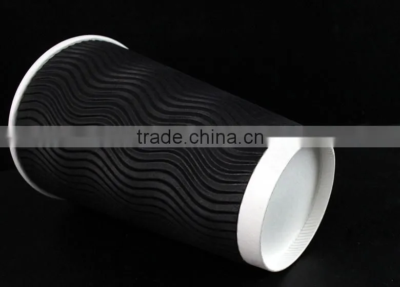 8/12/16oz ripple paper cup for coffee/tea/hot drink with lid,custom printed s ripple paper cup