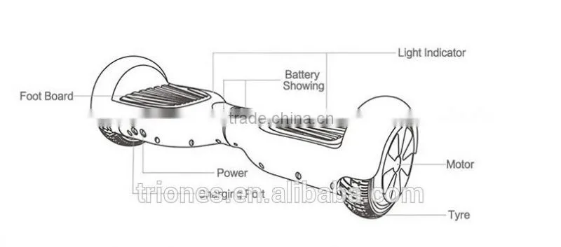 2015 Newest Model bluetooth self balance two wheel electric scooter drifting smart board