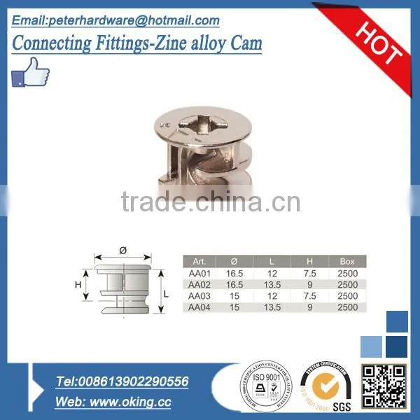 Connecting Cam, connecting fittings for furniture board