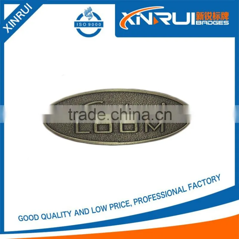 2016 Top level for handbag permanent adhesive printing machine metal label&lapel