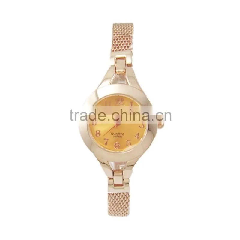 New models alloy case mesh band with good plating Japan movt lady watches