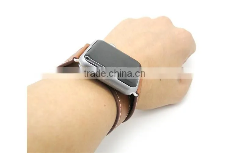 Beautiful and unique genuine leather watch hand band for iwatch