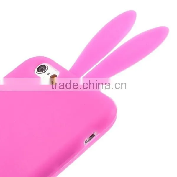 For Apple iPhone 6 Cute Rabbit Ears Silicone Soft Case, Case For iPhone 6