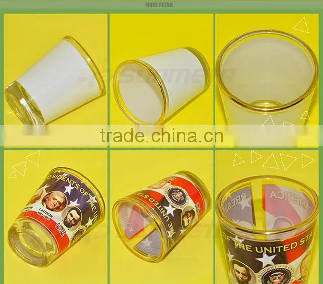 Sunmeta wholesale blank sublimation heat press small wine glass(3D-XJB)
