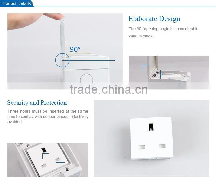 English Style Electrical Wall Bathroom Waterproof Switches Button