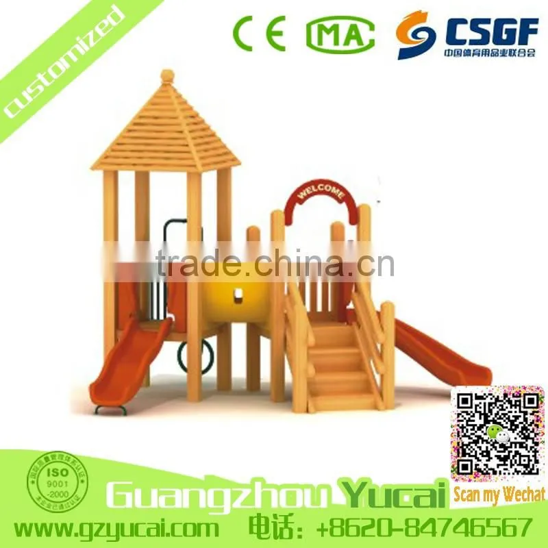 modern style wooden kids outdoor playground amusement park equipment