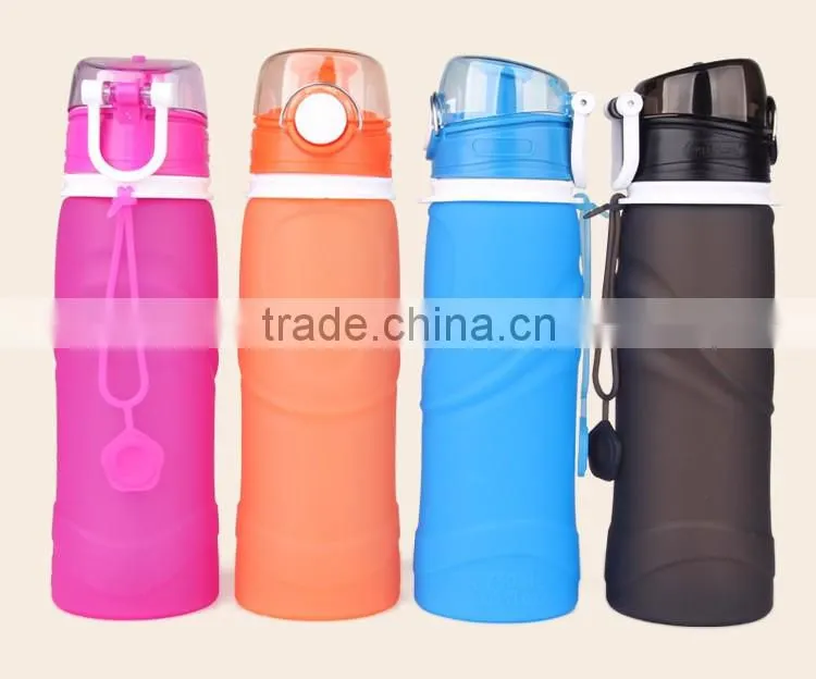 sport water drinking bottle silicone sport water bottle