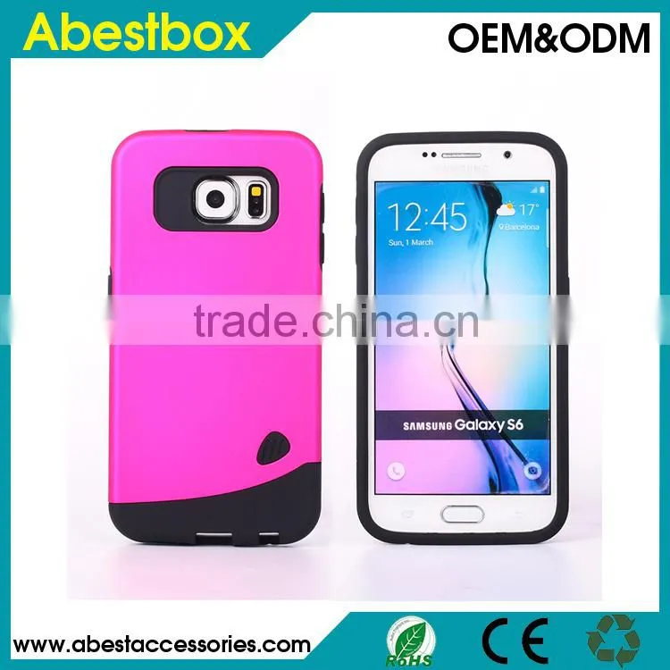 Cobblestone Design TPU+PC Hard Case Shockproof Protective cover cases For Samsung Galaxy S6 G920 Mobile Phone