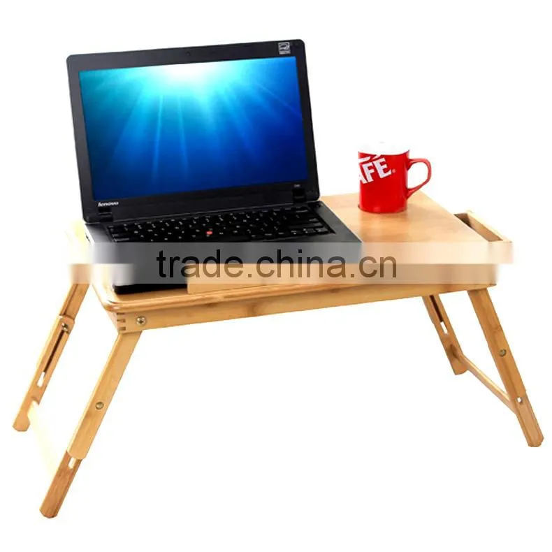 BH004/FLGB/FDA Eco-friendly bamboo wooden portable folding laptop desk portable furniture