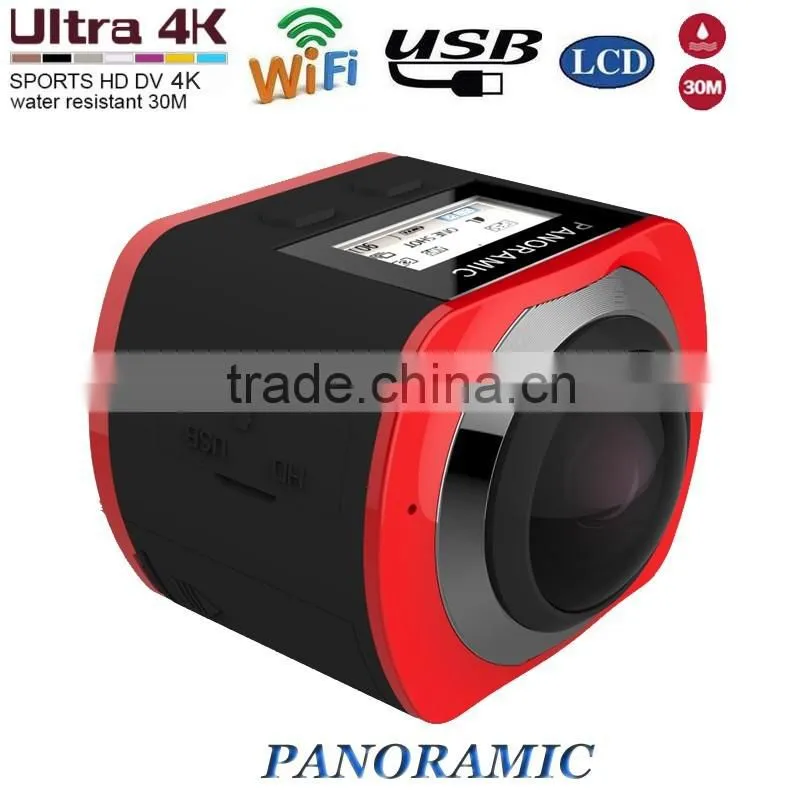 Panoramic WiFi Sport DVR Action Camera Car camera waterproof 4K Ultra HD 0.96 Inch LCD
