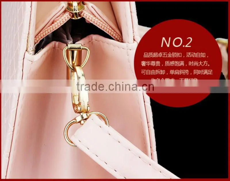 New fashion women PU handbag hard leather handbag